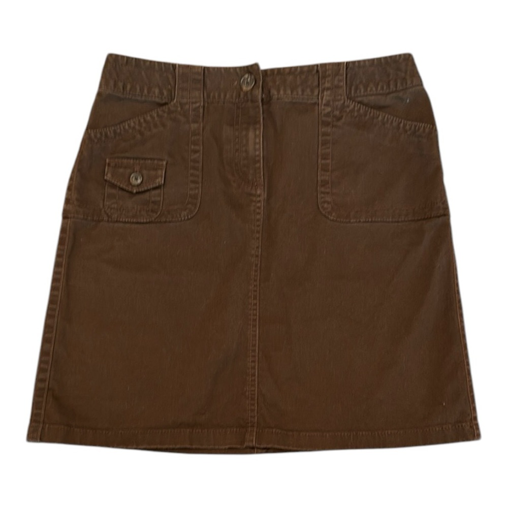 Ann Taylor Brown Cargo Mini Skirt Size 2